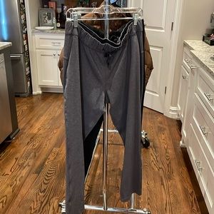Lululemon Straight Leg Joggers Gray With Drawstring - Super Soft - Elastic